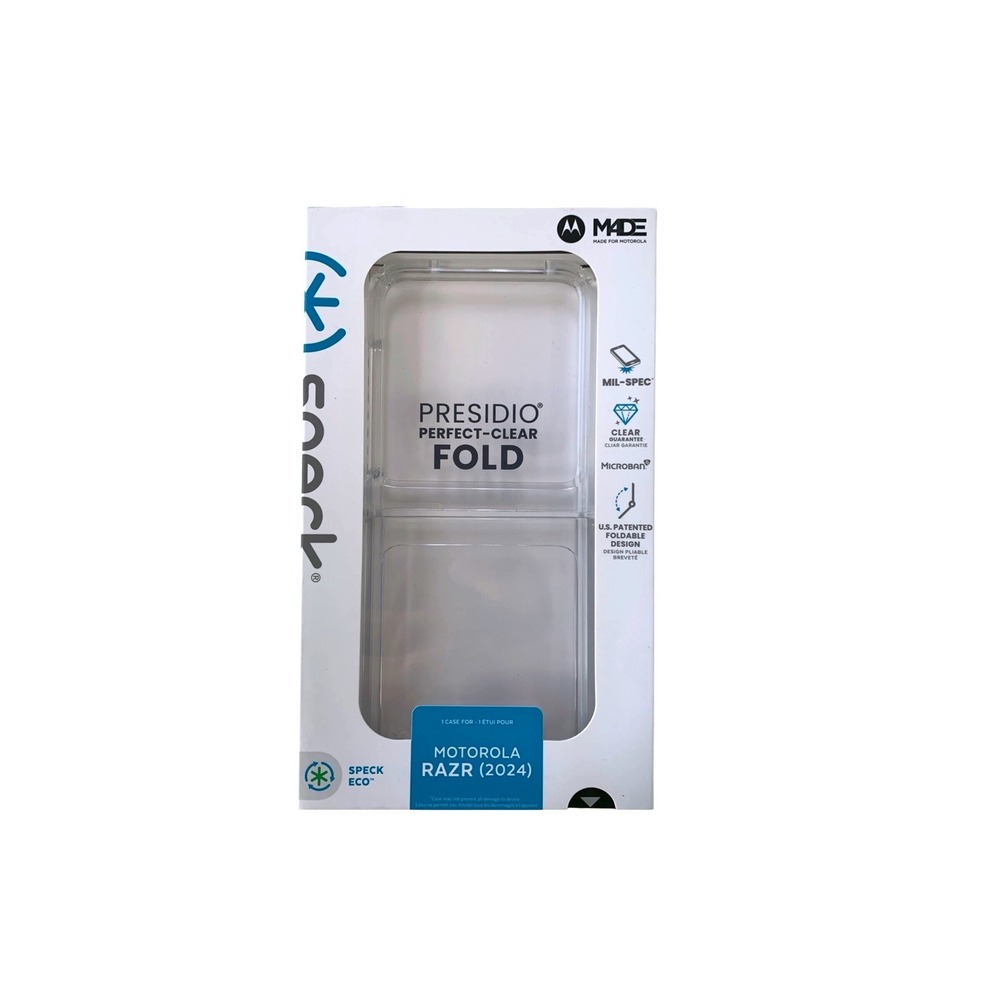 Speck Presidio Perfect-Clear Fold Case for Motorola Razr 2024 Clear 150780-5085